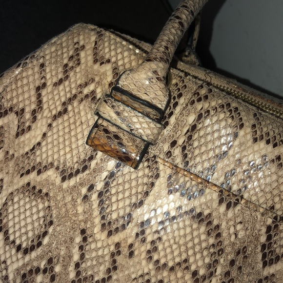 Preloved Steve Madden Snake Print Convertible Satchel Handbag Crossbody Strap. - Picture 3 of 11